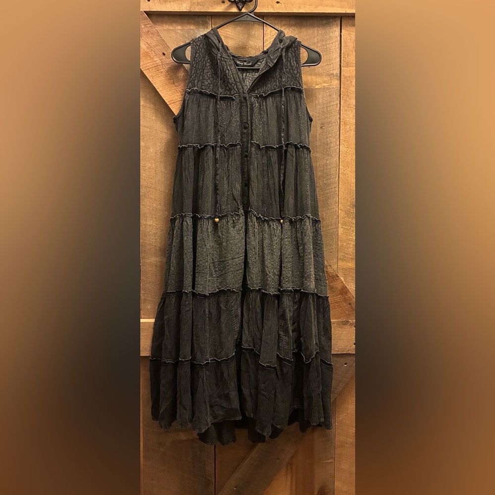 ❣️Rare❣️ Delightful Gray Tiered Dress by Young Threads